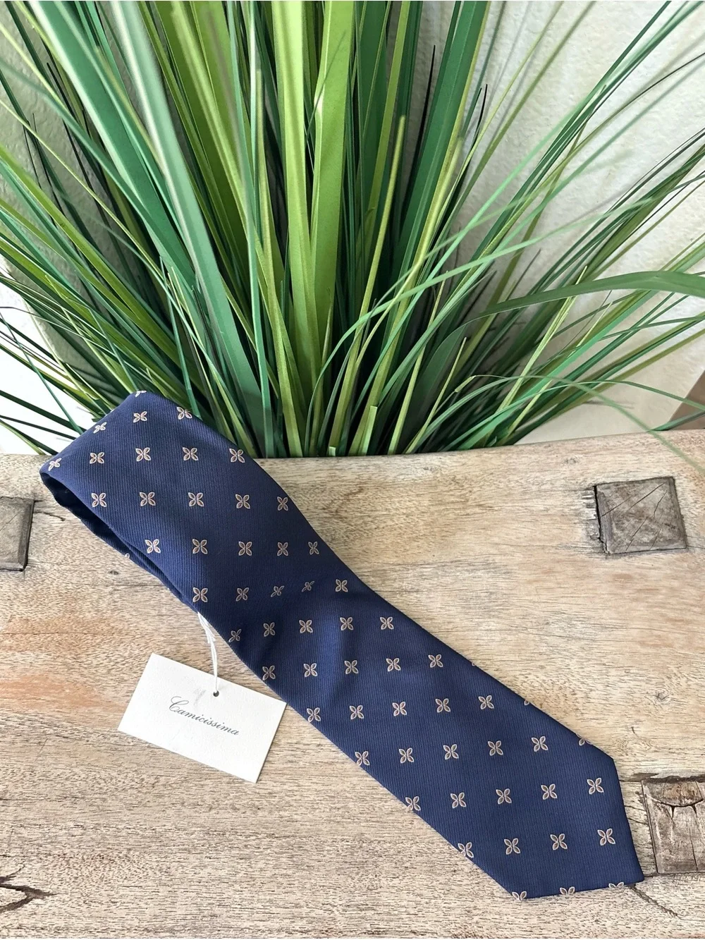 Camicissima Navy Patterned Silk Tie